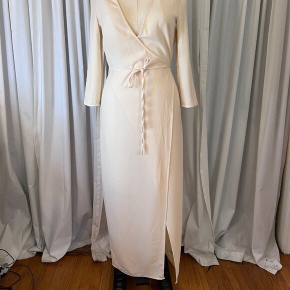 American Apparel Made in the U.S.A. Wrap Midi Dress - Picture 2 of 7